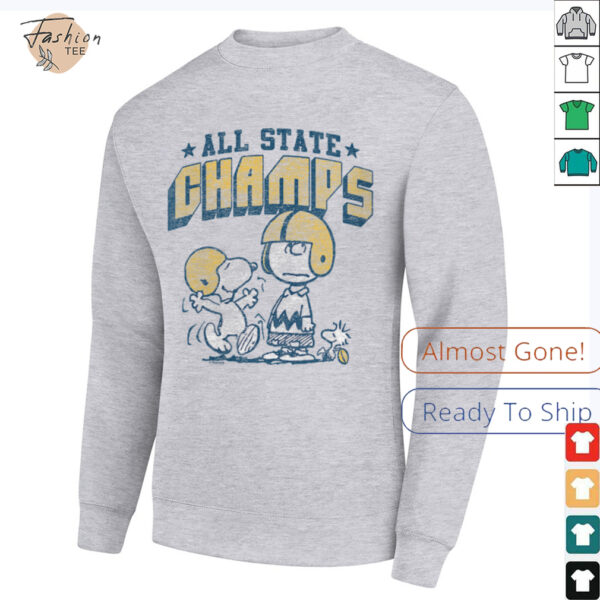 Womens Charlie Brown & Snoopy Football State Champs Shirt