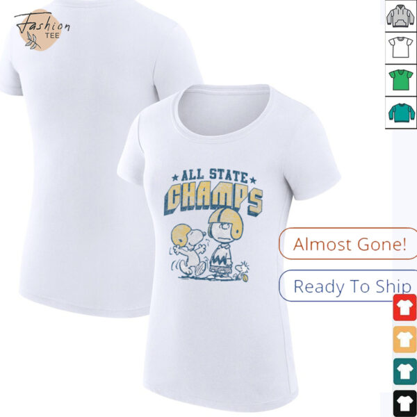 Womens Charlie Brown & Snoopy Football State Champs Shirt