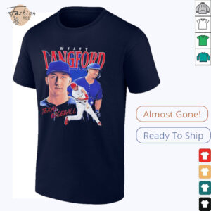 Wyatt Langford Texas Rangers graphic signature shirt
