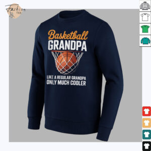 Basketball Grandpa Cool Guy Hoops Baller Court Sport Dad Shirt