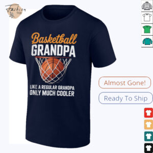 Basketball Grandpa Cool Guy Hoops Baller Court Sport Dad Shirt