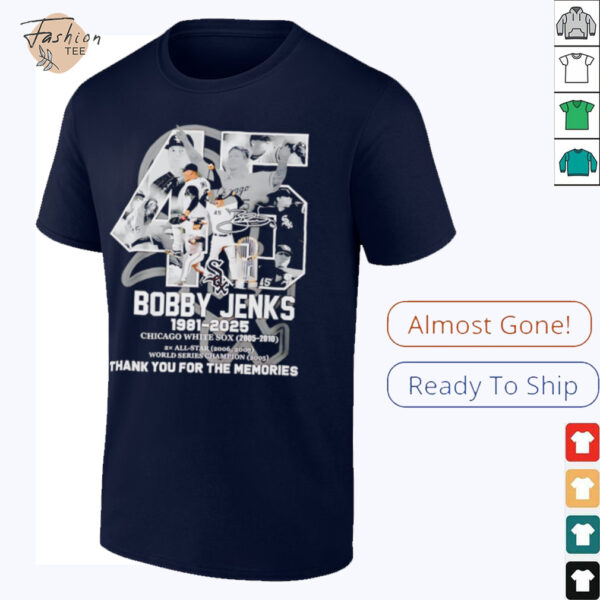 45 Bobby Jenks 1981 2025 Chicago White Sox thank you for the memories shirt