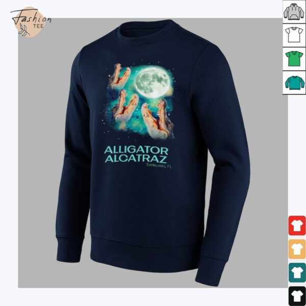Three Alligator Alcatraz Everglades Florida under moon shirt