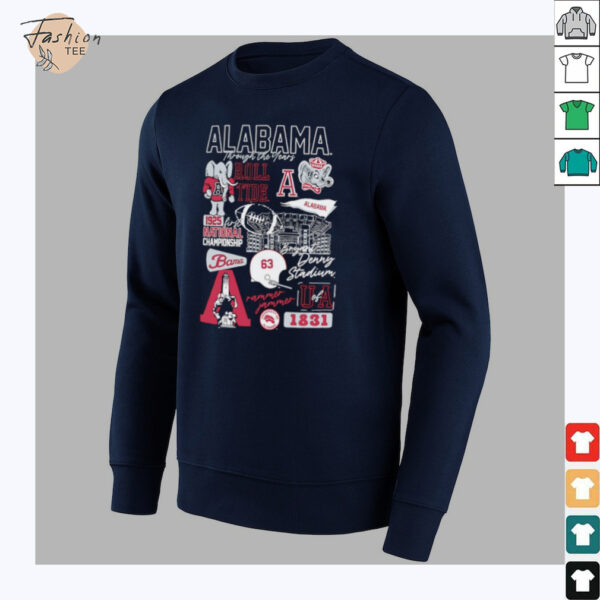 Alabama Crimson Tide through the years 1831 shirt