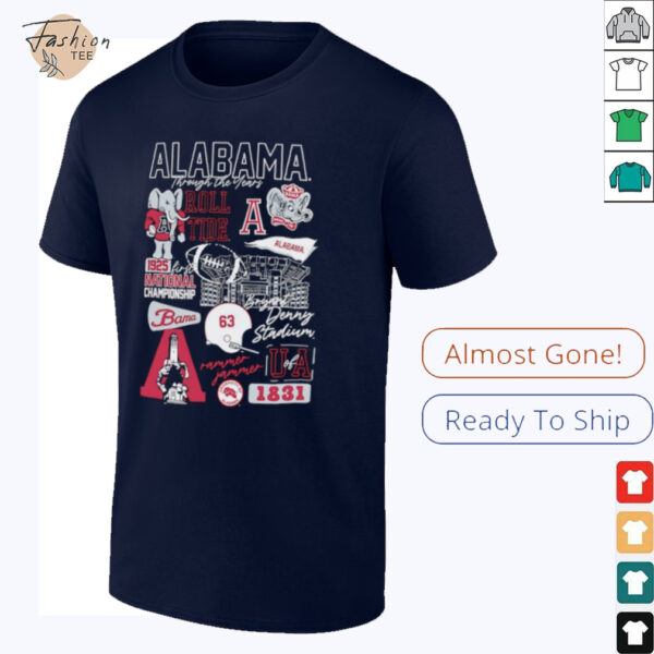 Alabama Crimson Tide through the years 1831 shirt