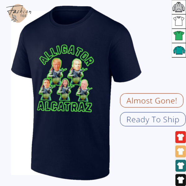 Alligator Alcatraz Trump gun shirt