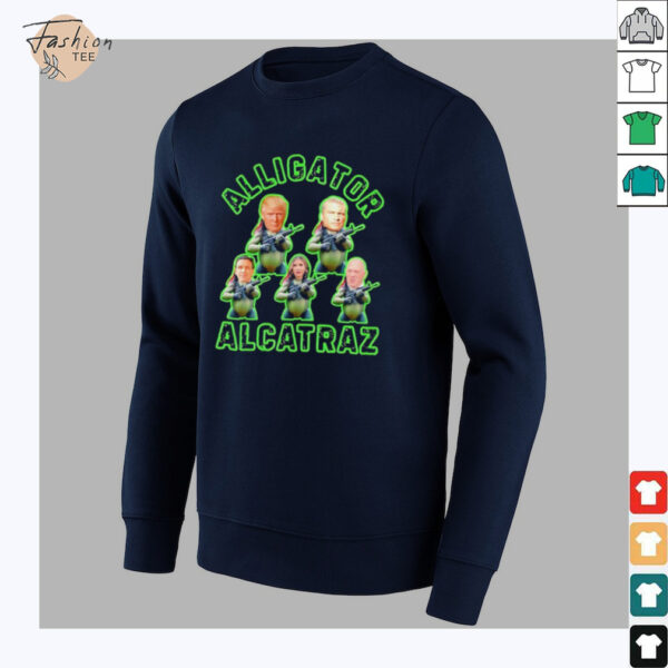 Alligator Alcatraz Trump gun shirt