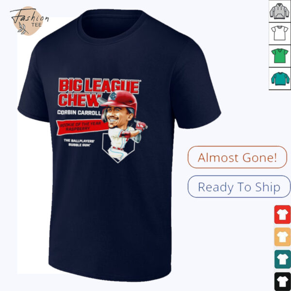 Big League Chew Corbin Carroll Rookie of The Year Raspberry The Ballplayers Bubble Gum shirt