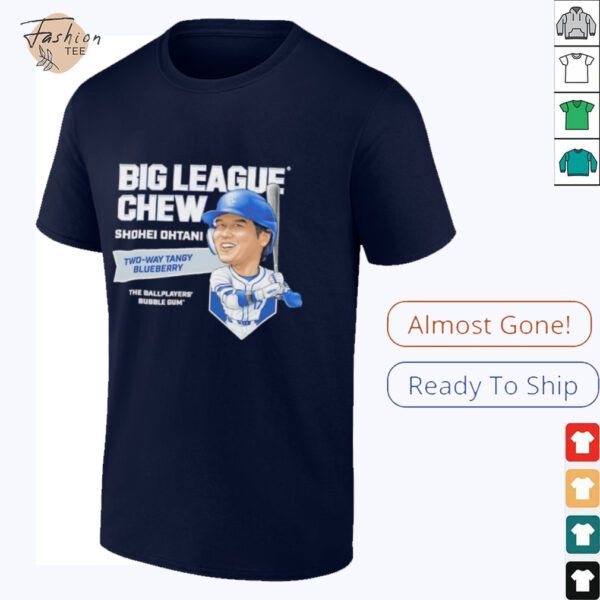 Big League Chew Shohei Ohtani Two way Tangy Blueberry The Ballplayers Bubble Gum shirt