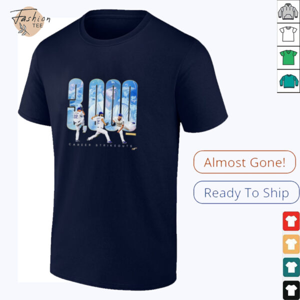 Clayton Kershaw Los Angeles Dodgers 3000 Career Strikeouts shirt