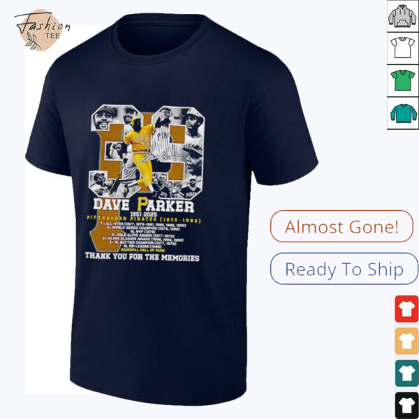 Dave Parker #39 Pittsburgh Pirates 1951 2025 thank you for the memories signature shirt