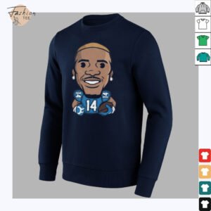 Detroit Lions Amon Ra St. Brown Emoji Vintage Oversized Shirt