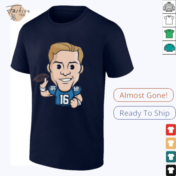 Detroit Lions Jared Goff Emoji Washed Oversized Vintage Men’s Shirt
