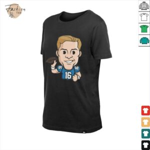 Detroit Lions Jared Goff Emoji Washed Oversized Vintage Men's Shirt