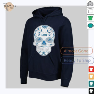 Detroit Lions Skull Printed Vintage Men's Oversized Shirt