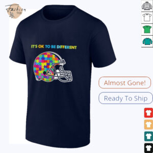 Football Helmet Autism awareness It’s ok to be different Shirt