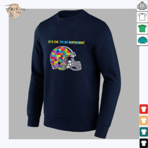 Football Helmet Autism awareness It’s ok to be different Shirt