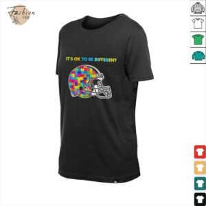 Football Helmet Autism awareness It’s ok to be different Shirt