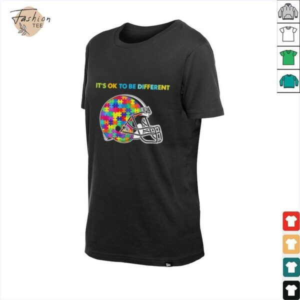 Football Helmet Autism awareness It’s ok to be different Shirt