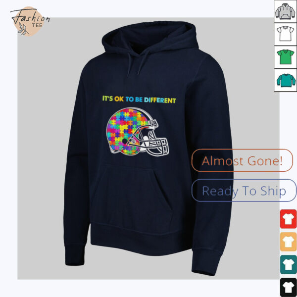 Football Helmet Autism awareness It’s ok to be different Shirt