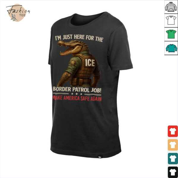 Funny Men Alligator Ice Nature’s Own Border Patrol Women Shirt