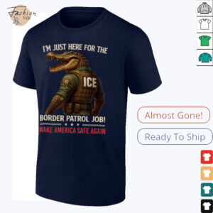 Funny Men Alligator Ice Nature’s Own Border Patrol Women Shirt