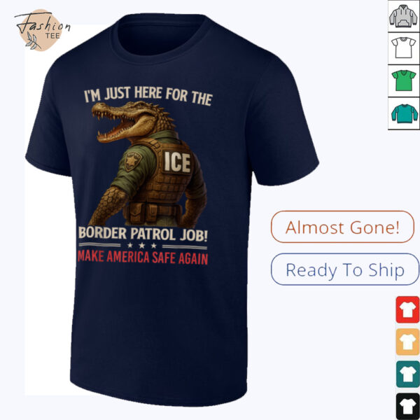 Funny Men Alligator Ice Nature’s Own Border Patrol Women Shirt
