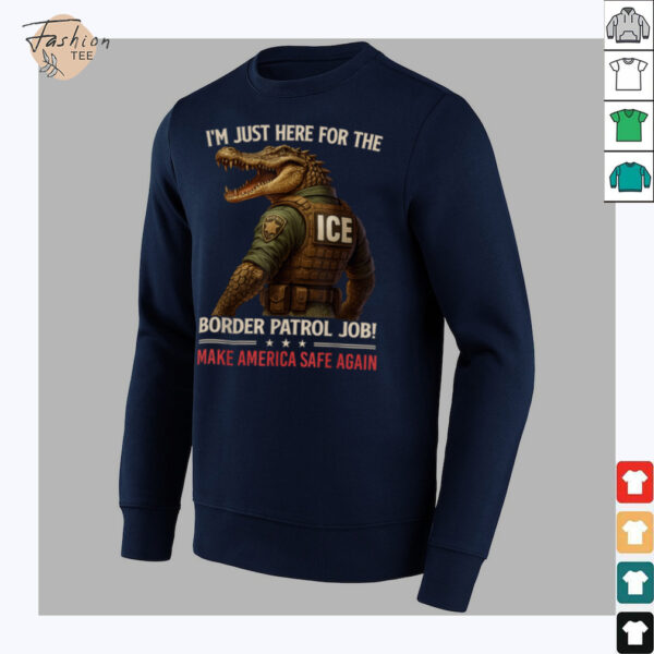 Funny Men Alligator Ice Nature’s Own Border Patrol Women Shirt