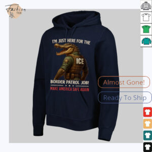 Funny Men Alligator Ice Nature’s Own Border Patrol Women Shirt