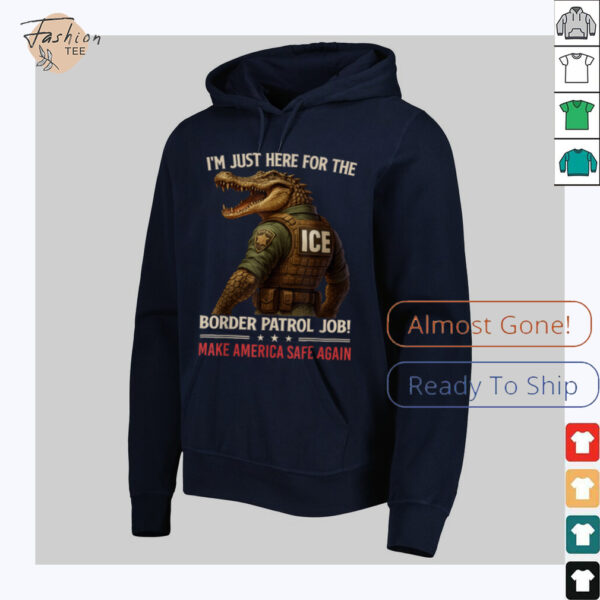 Funny Men Alligator Ice Nature’s Own Border Patrol Women Shirt