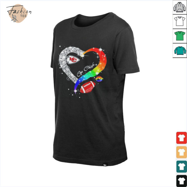 Go Kansas City Chiefs Diamond Heart Lgbt Pride T shirt