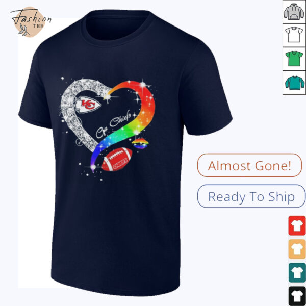 Go Kansas City Chiefs Diamond Heart Lgbt Pride T shirt