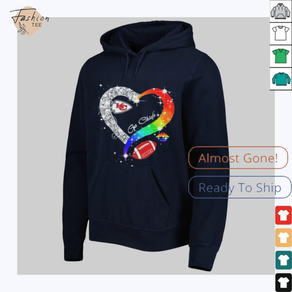 Go Kansas City Chiefs Diamond Heart Lgbt Pride T shirt