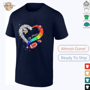 Go Minnesota Vikings Diamond Heart Lgbt Pride T shirt
