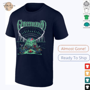 Grateful Dead Skeletons and Aliens Camping Band Shirt