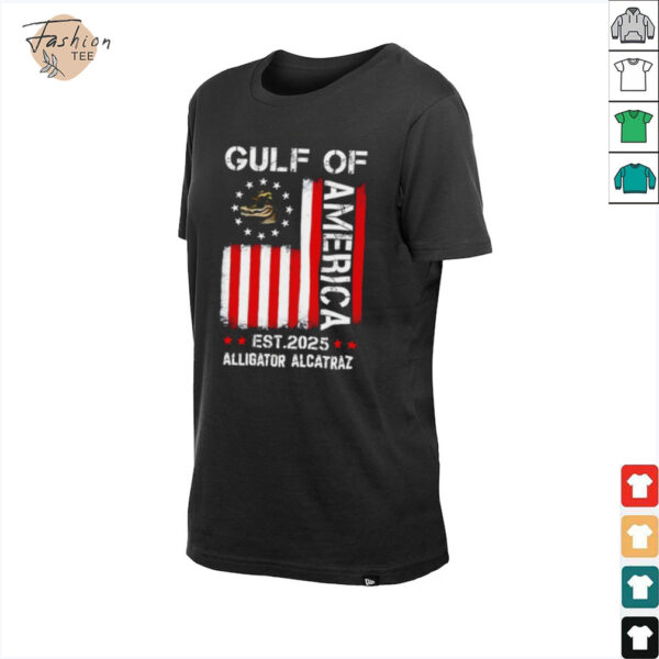 Gulf of America Alligator Alcatraz Est 2025 flag shirt