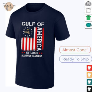 Gulf of America Alligator Alcatraz Est 2025 flag shirt