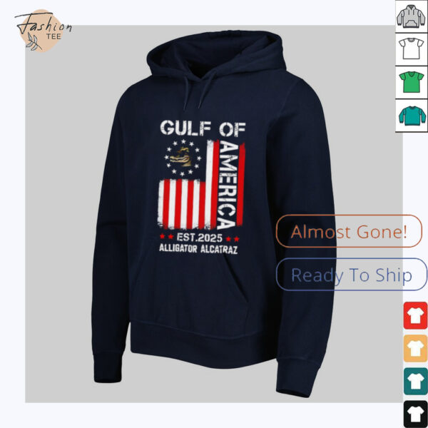 Gulf of America Alligator Alcatraz Est 2025 flag shirt