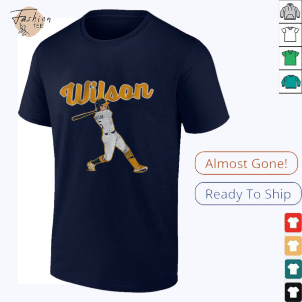 Jacob Wilson Oakland Athletics MLB Baseball Slugger Swing shirt
