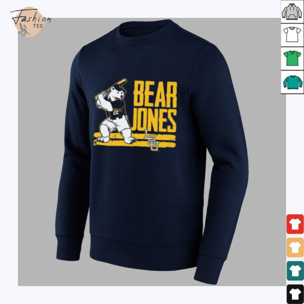 Jared Jones Bear LSU Baseball Shirt