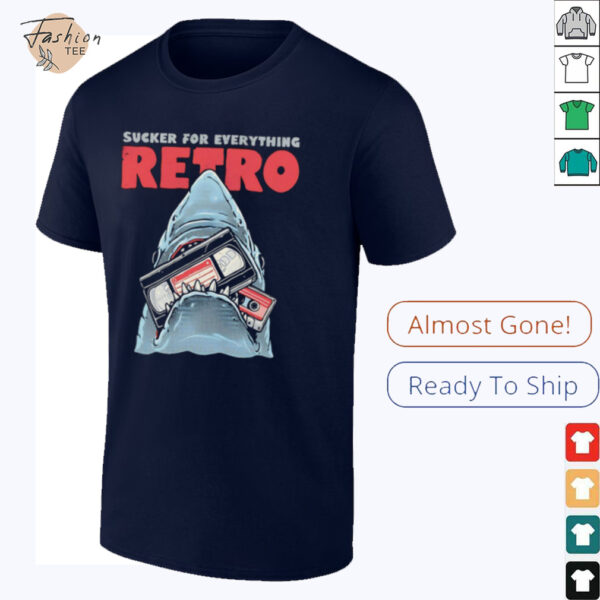 Jaws Shark sucker for everything retro cassette tape shirt