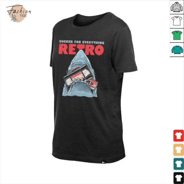 Jaws Shark sucker for everything retro cassette tape shirt