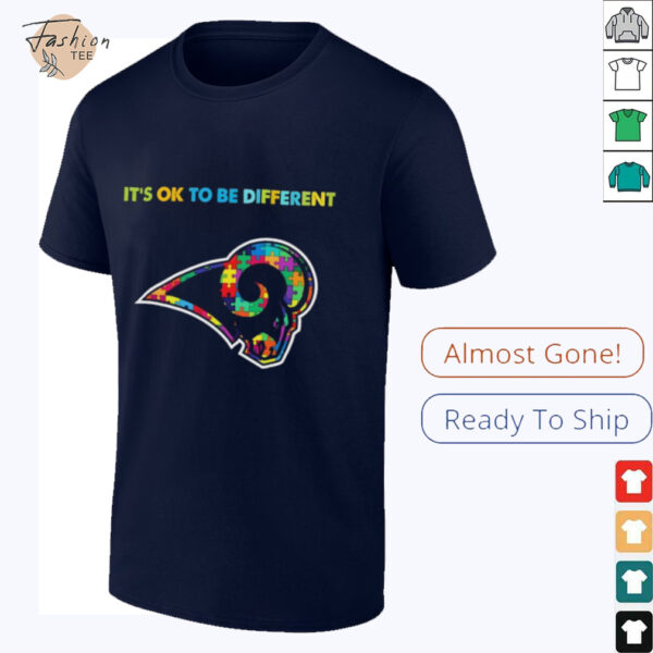 Los Angeles Rams Autism awareness It’s ok to be different Shirt