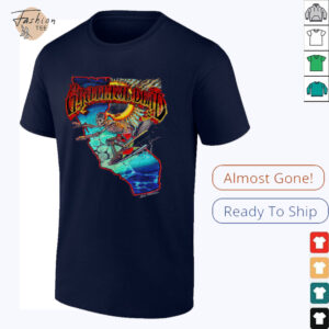 Mens Grateful Dead Surfing California Skeleton Vintage Band Shirt