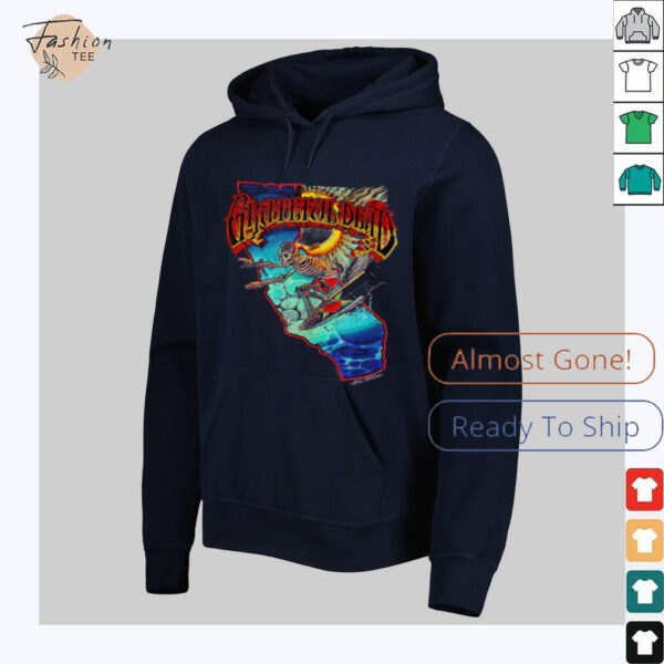 Mens Grateful Dead Surfing California Skeleton Vintage Band Shirt