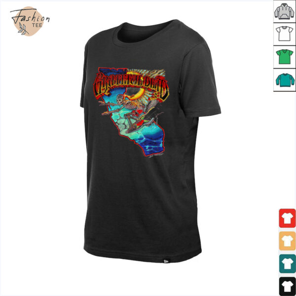 Mens Grateful Dead Surfing California Skeleton Vintage Band Shirt