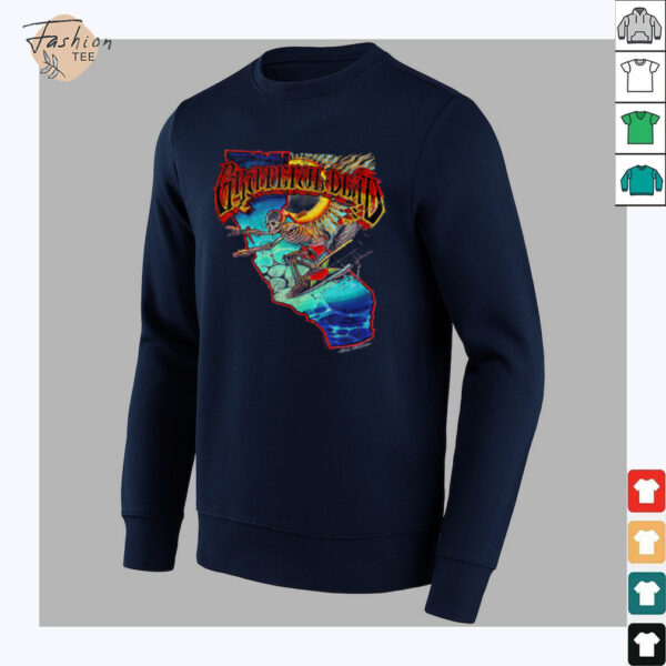 Mens Grateful Dead Surfing California Skeleton Vintage Band Shirt