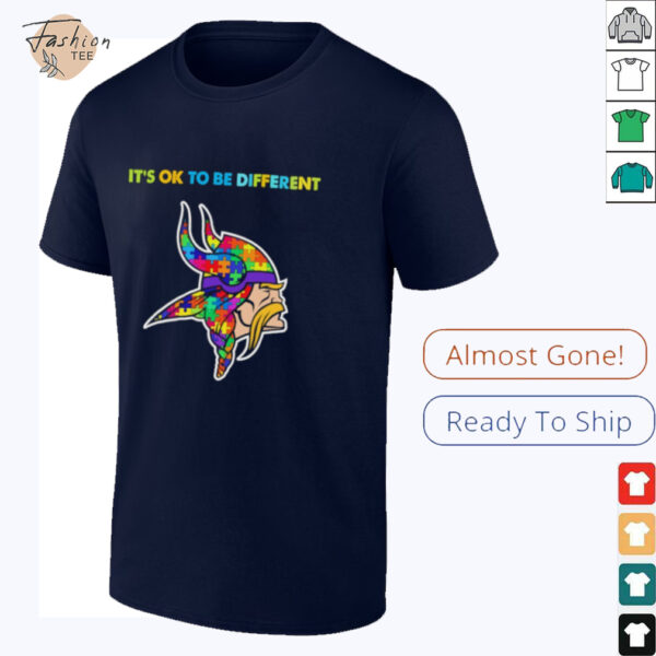 Minnesota Vikings x Autism awareness it’s ok to be different Shirt