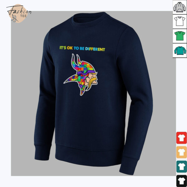 Minnesota Vikings x Autism awareness it’s ok to be different Shirt