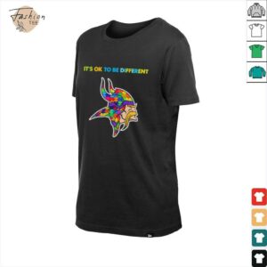 Minnesota Vikings x Autism awareness it’s ok to be different Shirt